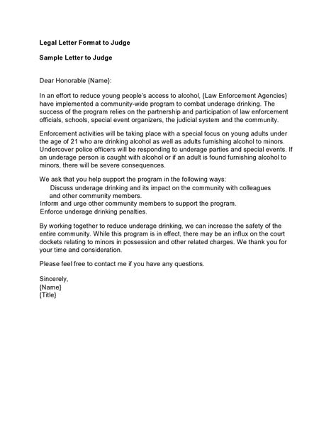 professional legal letter formats templates templatelab