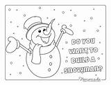 Snowman Frosty sketch template