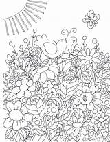 Coloring Pages Colouring Books Color Sheets Adult Flower Garden Printable Kids Print Flowers Animal Adults Choose Board Book sketch template