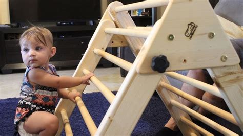 making  climbing structure  toddlers pikler triangle