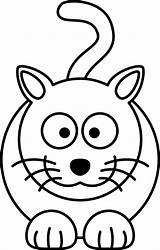 Cat Drawing Cartoon Colouring Line Coloring Book Clip Clker Lemmling Px Shared Clipart sketch template