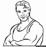 Arnold Schwarzenegger Coloring Pages Actor Famous Actors List Movies Thecolor sketch template