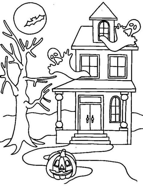 halloween coloring pages haunted house part