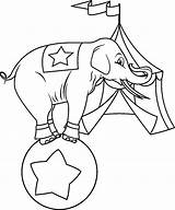 Circus Coloring Pages Tent Front Elephant Color Getdrawings Getcolorings sketch template
