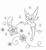 Tinkerbell Coloring Tinker Fairies Malvorlagen sketch template