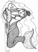 Meerjungfrau Ausmalbild sketch template