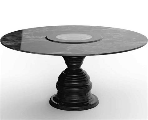 runder tisch mit schwarzer marmorplatte idfdesign