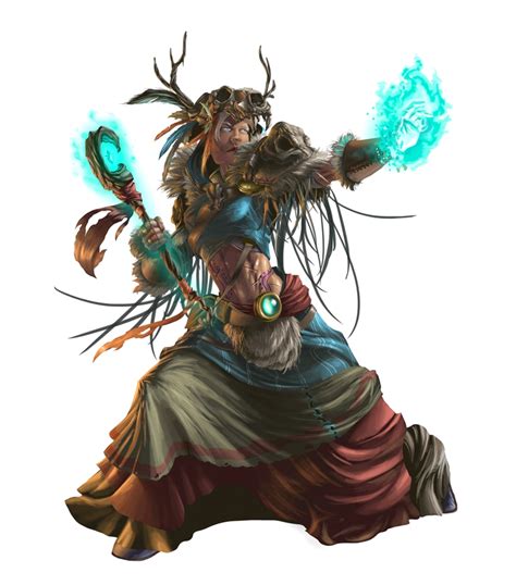 Female Human Shaman Or Druid Pathfinder Pfrpg Dnd Dandd 3