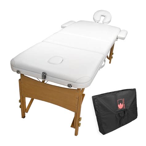 Wooden Portable Massage Table 70cm White Forever Beauty