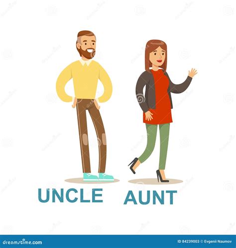 aunt  uncle vector illustration cartoondealercom