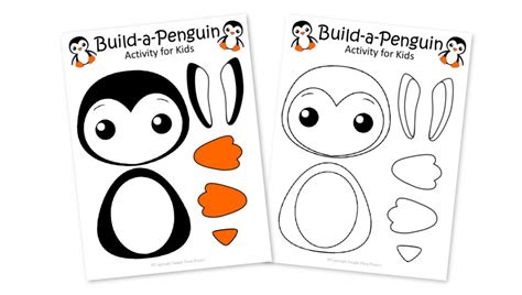 printable penguin craft  kids  penguin templates