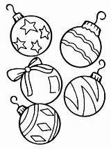 Kerstballen Eenvoudige Fun sketch template