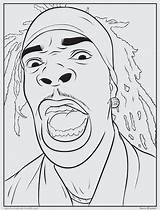 Rap Rappers Busta Goosebumps sketch template