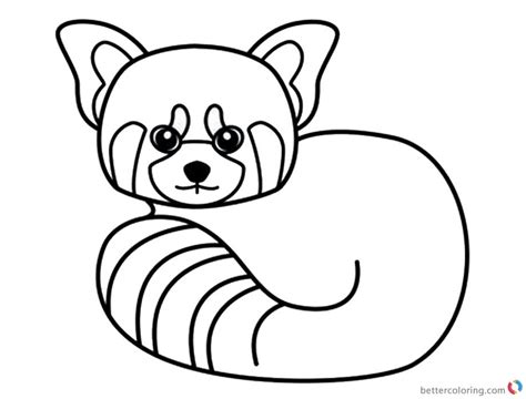 red panda coloring page printable printable templates