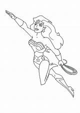 Wonder Woman Coloring Pages Printable Color Kids Print Super Children sketch template