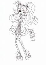 Draculaura Coloring Monster High Printable Sheet Pages Sheets sketch template