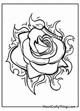 Iheartcraftythings Flames Petals sketch template