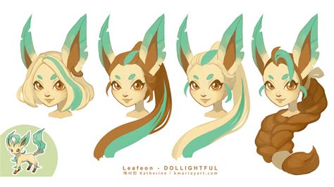 leafeon doll concept art [hairstyles] by dollightful dollightful pinterest concept art