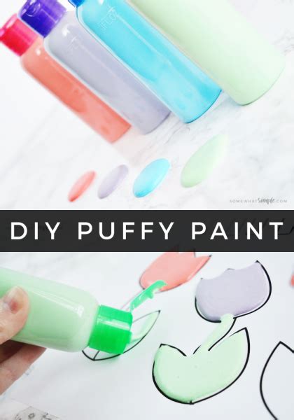 Easy Homemade Puffy Paint Recipe {video} Somewhat Simple