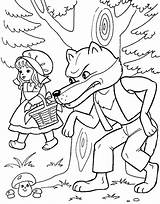 Hood Coloring Red Riding Little Pages Color Kids Print sketch template