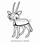 Oryx Coloring Designlooter Antelope Animals Illustration Cartoon Cool Funny Cute Collection 470px 94kb sketch template
