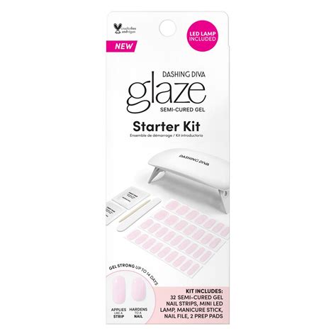 dashing diva glaze semi cured gel starter kit shop nail sets
