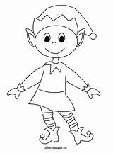 Elf Christmas Coloring Printable Pages Elves Print Drawing Hat Cute Easy Templates Colouring Ornaments Shelf Sheets Kids Printables Books Night sketch template