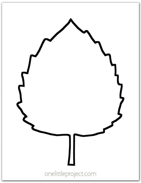 leaf template  printable leaf outlines   project