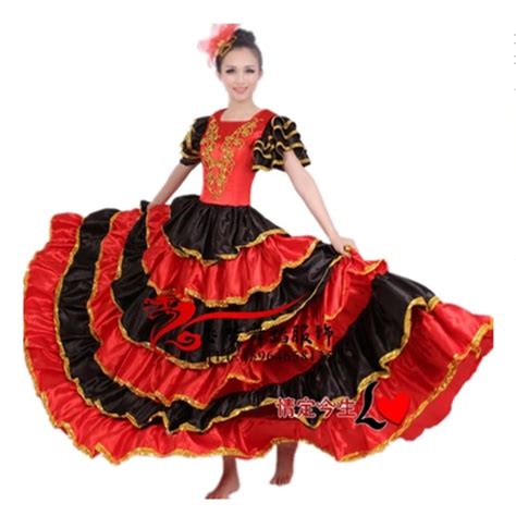 buy  shipping women flamenco dance dress adult
