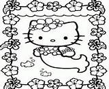 Kitty Hello Coloring Printable Pages Adorable Book sketch template