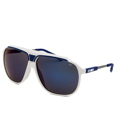 Nike Mens Vintage Mdl 240 Aviator White Blue Sunglasses In