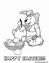 Pooh Easter Coloring Winnie Pages Bunny Printable Print Book sketch template