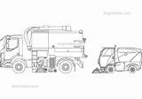 Street Sweepers Road Autocad Sweeper Drawings Drawing Truck Sweeping Cad Dwg Dwgmodels Choose Board Models Johnston sketch template