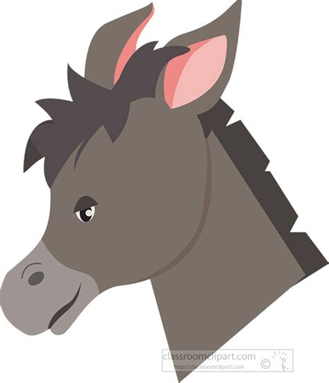 donkey clipart clipart donkey face side view vector clipart