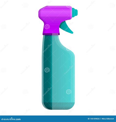 cleaning spray bottle icon cartoon style stock vector illustration  lines liquid