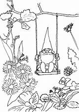 Gnome Coloring Pages David Garden Gnomes Kids Printable Adults Adult Colouring Color Fairies Sheets Rocks Fairy Print Printables Dinokids Flower sketch template