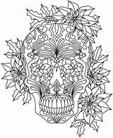 Coloring Pages Skull Christmas Urbanthreads Animal Embroidery Calavera Designs Sheets Mandalas Mandala Adults sketch template