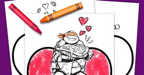 tmnt valentines day coloring pack nickelodeon parents