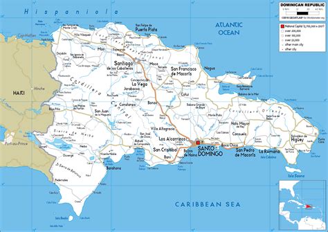 Dominican Republic Map Road Worldometer