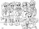 Equestria Girls Coloring Pages Printable Everfreecoloring sketch template