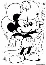 Coloring Mouse Pages Disney Micky Ballons Printable Print sketch template
