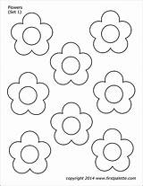 Printable Flowers Flower Coloring Templates Printables Pages Firstpalette Template Cut Pattern Patterns Theme Choose Board sketch template