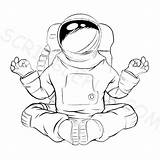 Coloring Astronaut sketch template