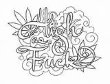 Coloring Pages Words Adults Word Getcolorings Printable Swear sketch template