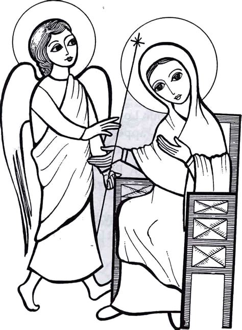 annunciation coloring page annunciation coloring pages art