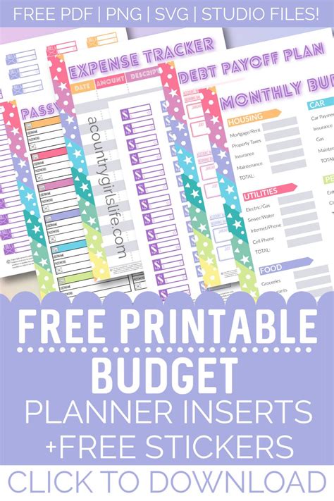 happy planner budget printables  whip  finances