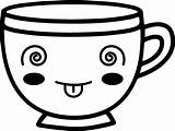 Coffee Teacup Shock Hmm Wecoloringpage sketch template