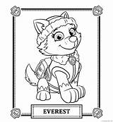 Paw Patrol Coloring Pages Coloring4free Everest Printable Related Posts sketch template