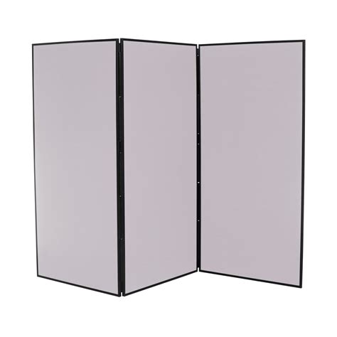 large folding school display boards  panel grey fabric display