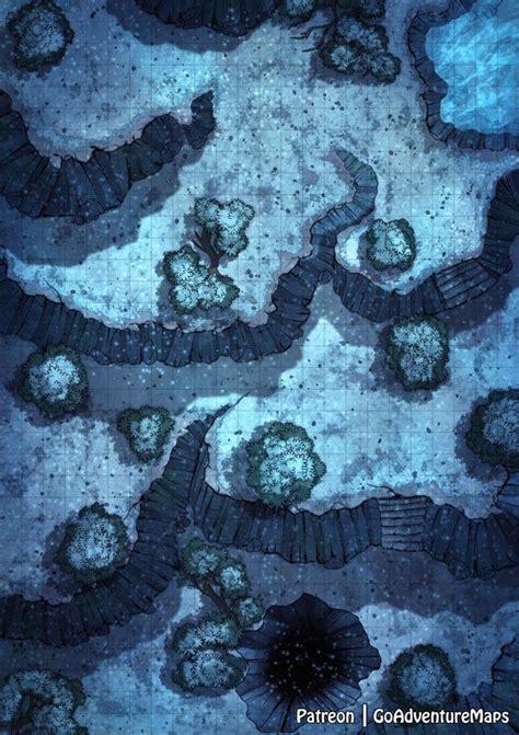 snowy pass  battlemaps dungeon maps fantasy map dnd world map